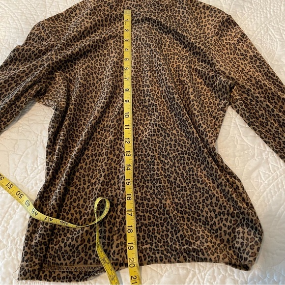 SNO SKINS Turtleneck Long Sleeve Leopard Velvet Mesh Women’s S 90’s Ski - Picture 6 of 6